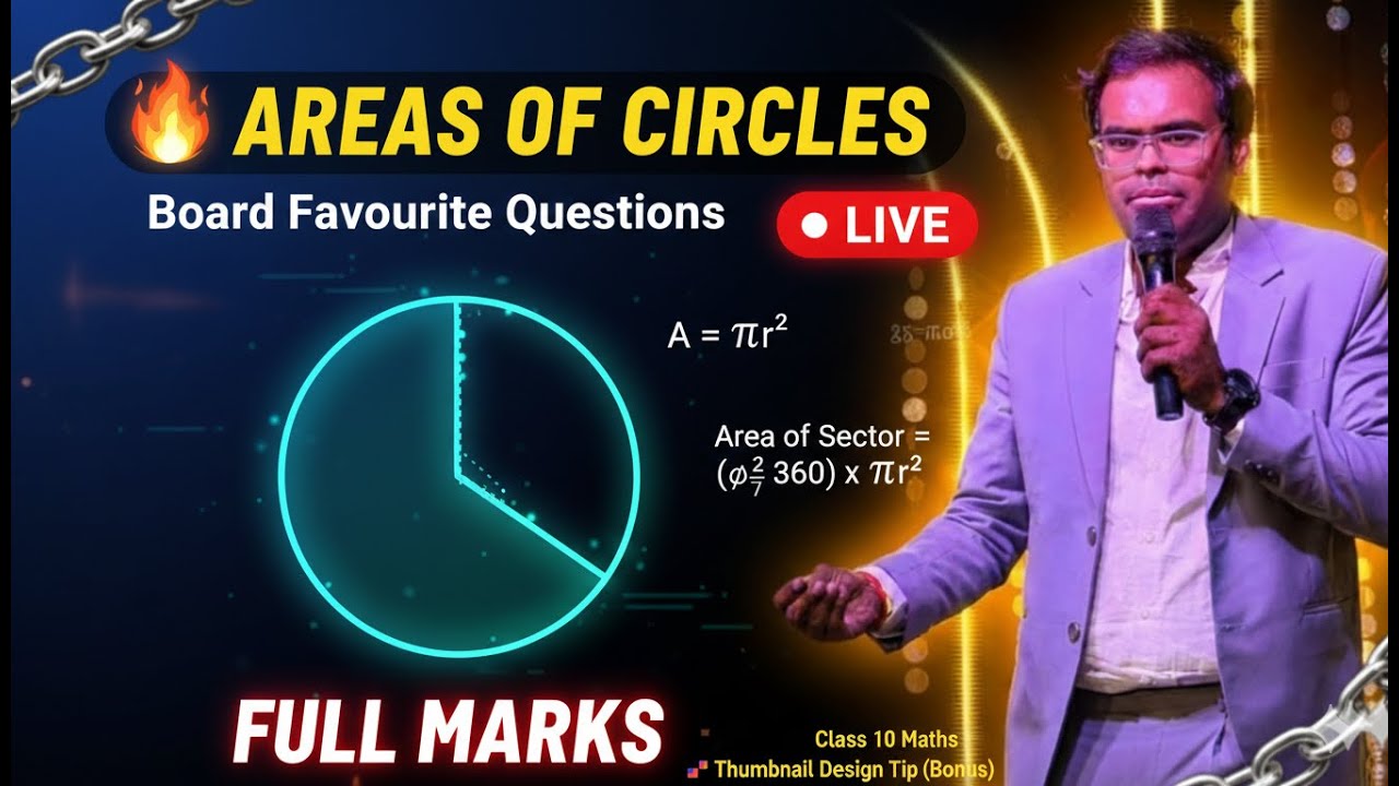 🔴 Class 10 Maths LIVE | Areas Related to Circles | MOST EXPECTED Questions 🔥 | #cbseclass10 #cbse