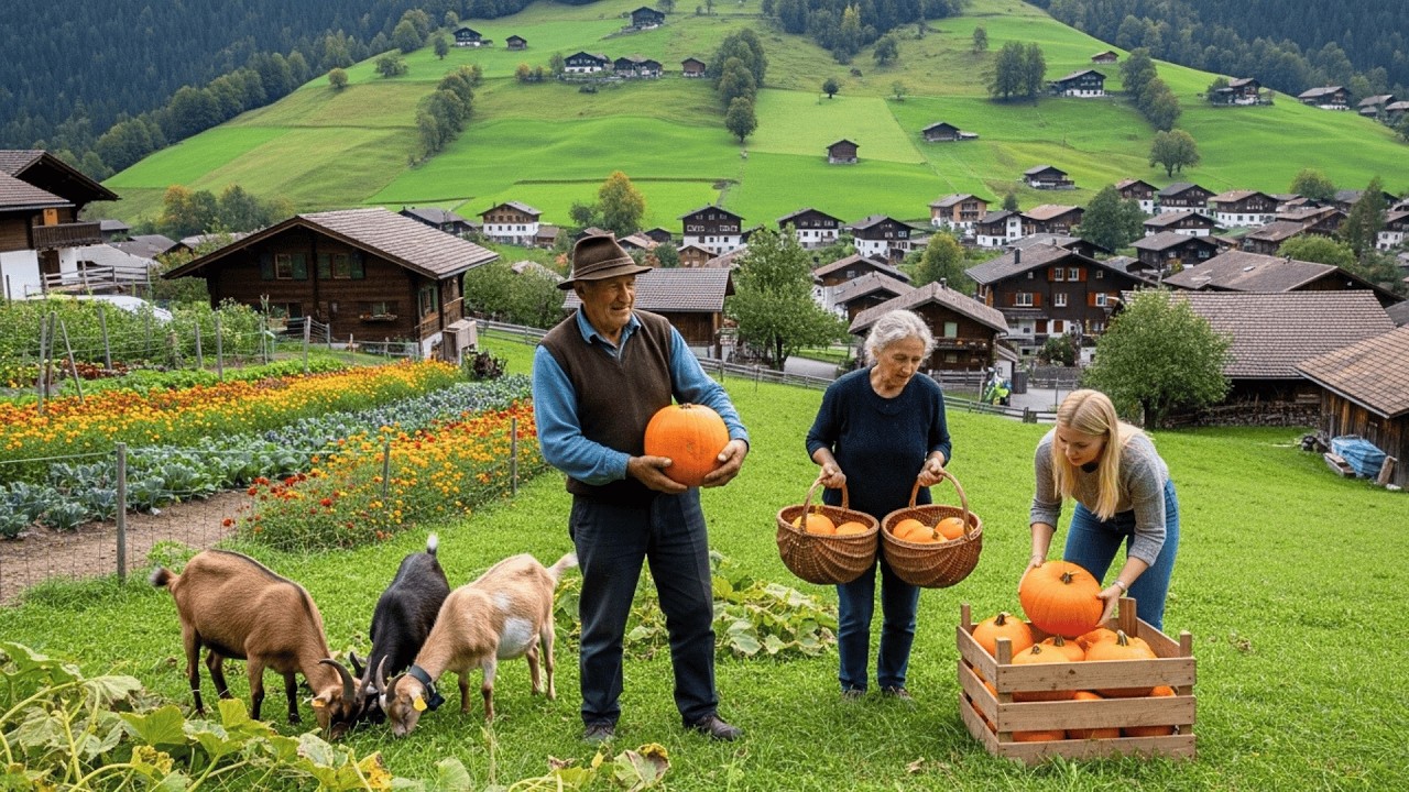 A Stunning Winter Farm in the Swiss Alps