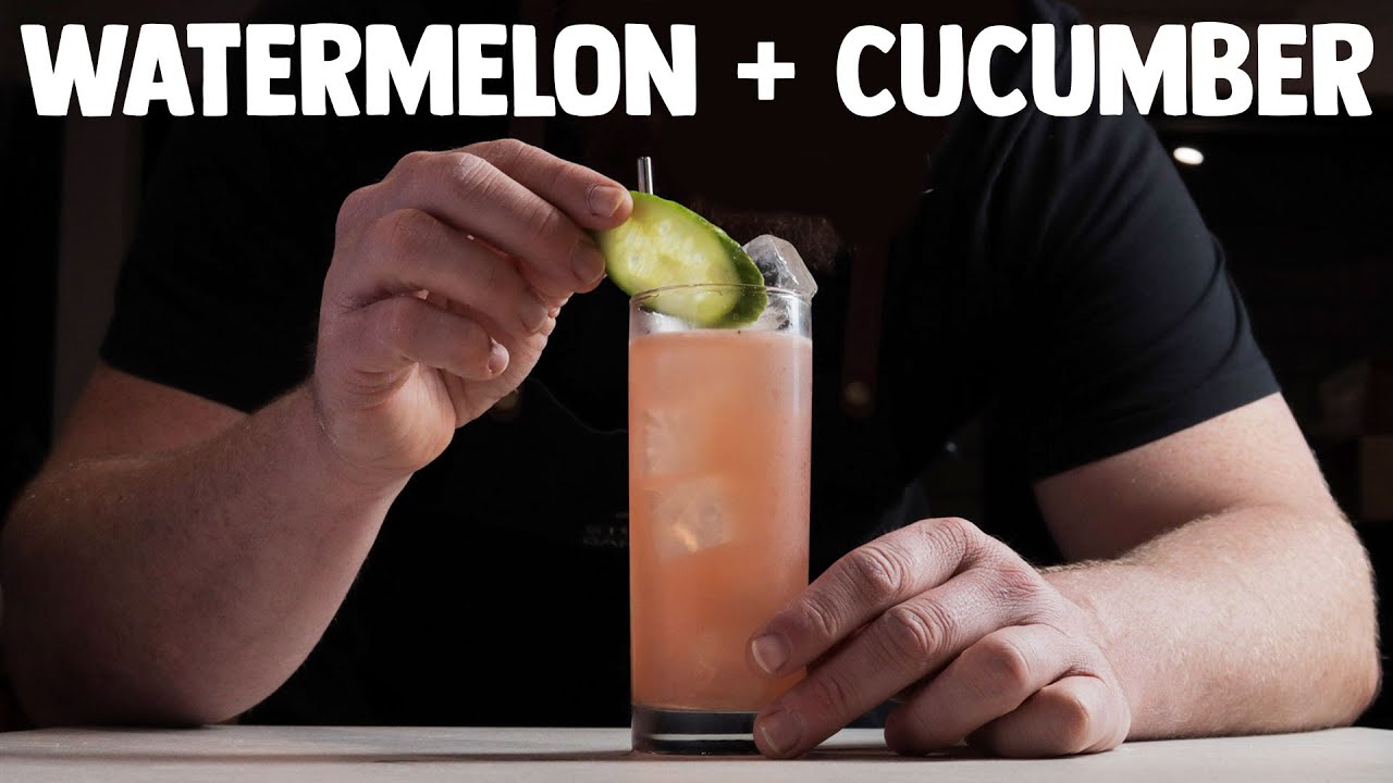 Watermelon cucumber cocktail