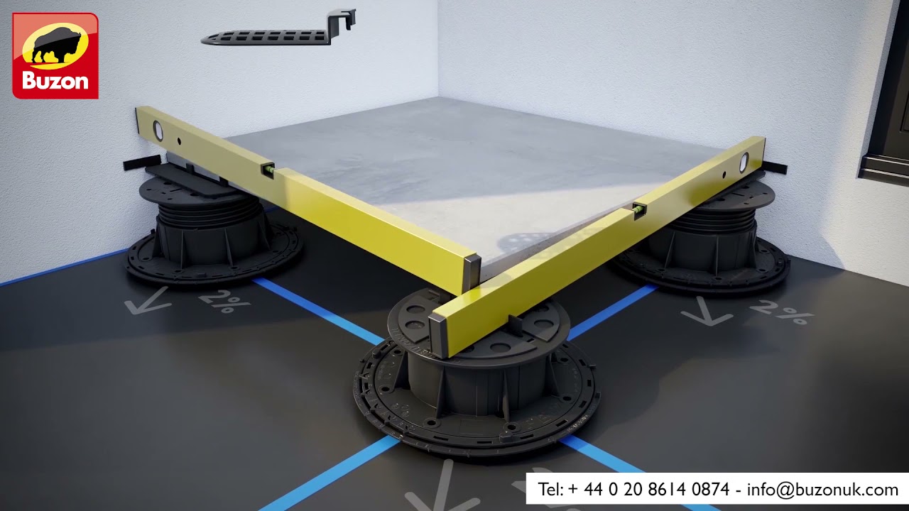Buzon Animation featuring PB Adjustable Pedestals with Pavers