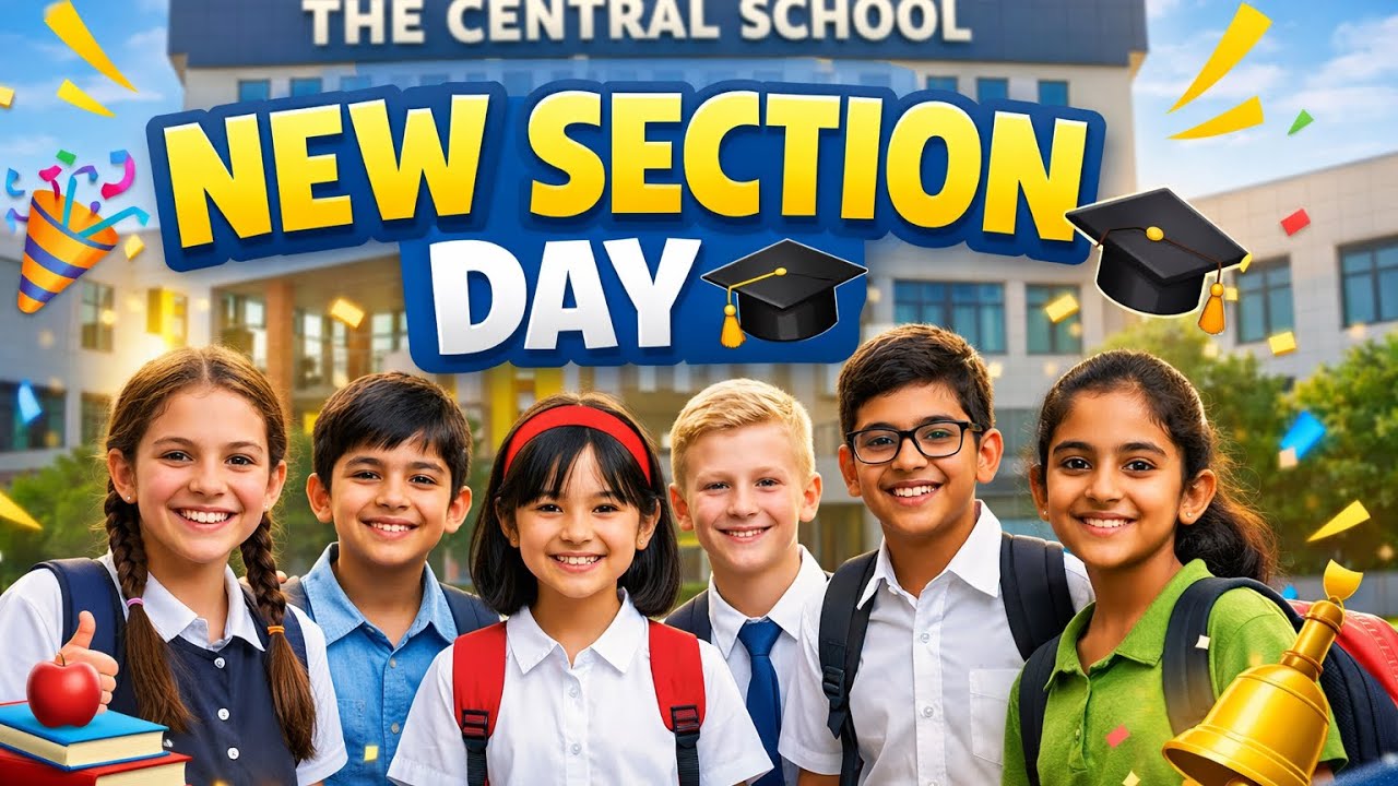 New Section Day at The Central School | Promotion Ceremony & Student Moments 🎓