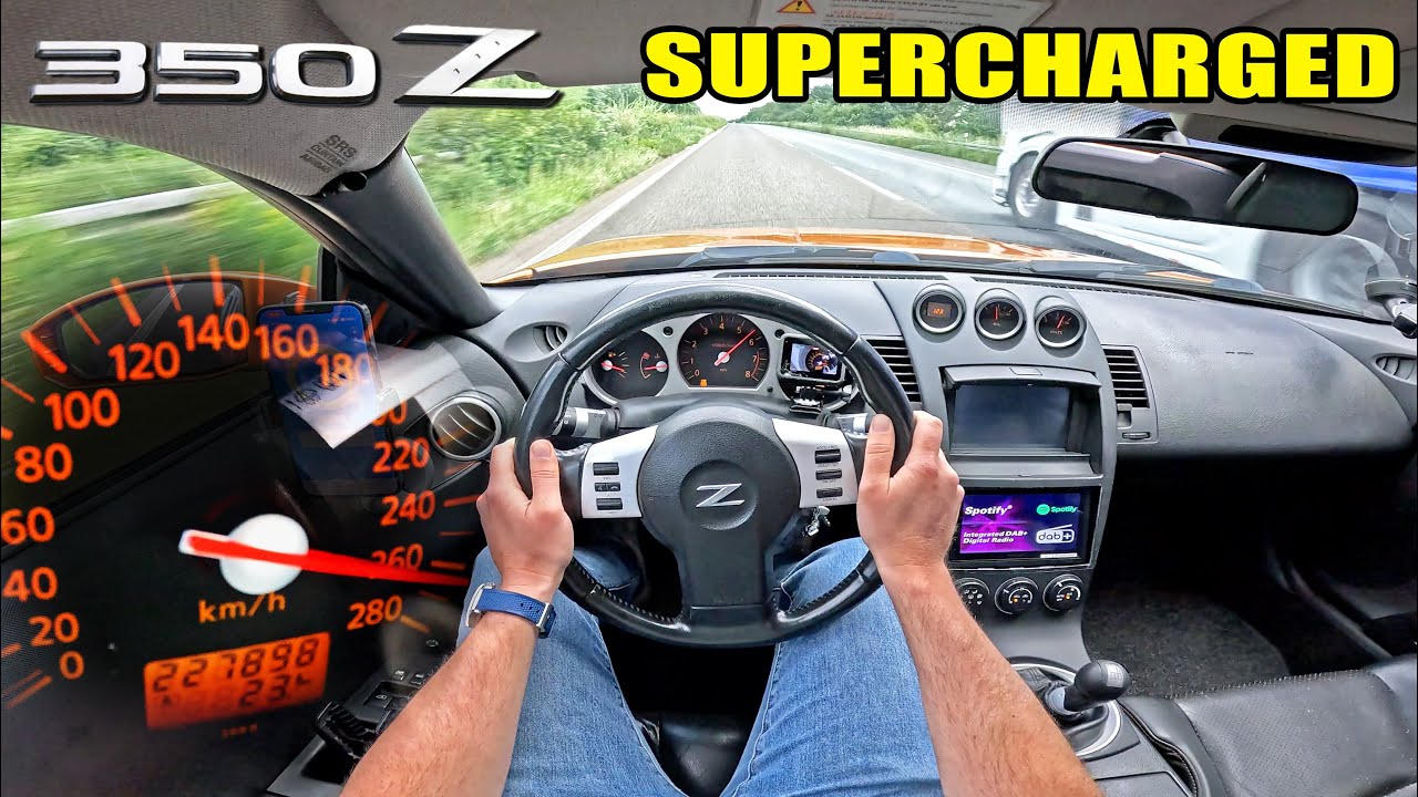 400HP Nissan 350Z SUPERCHARGED | TOP SPEED POV on AUTOBAHN