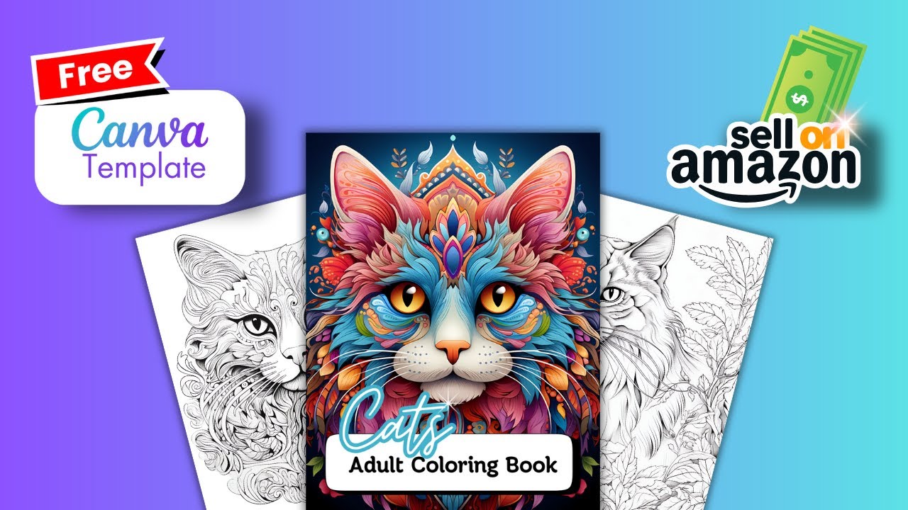 How to Create an Unique Cat Adult Coloring Book to Sell on Amazon KDP - Passive Income