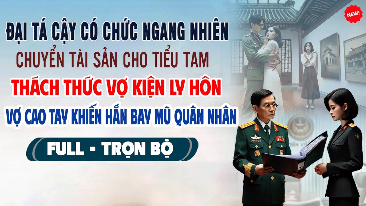 💖Truyện Ngôn Tình ĐẠI TÁ Có Quan Hệ CHUYỂN TÀI SẢN CHO Bồ THÁCH VỢ KIỆN Vợ Khiến Hắn Bay Mũ QuânNhân