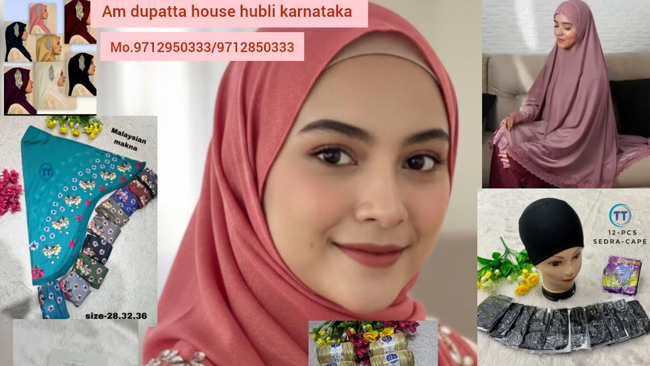 Am dupatta house hubli karnataka Only wholesale hijab Nakab nose pieces etc.mo.9712950333/9712850333