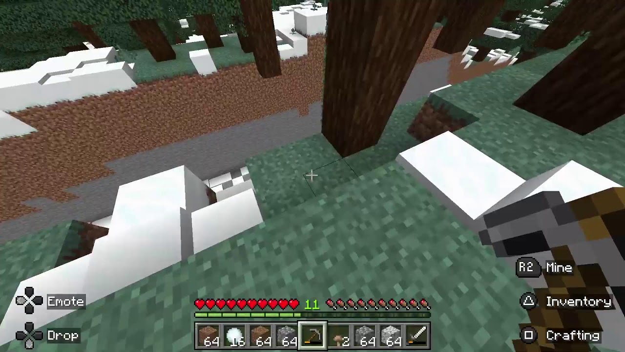 🟣 Clearing Entire Area to Build a Snow Village ☃️ 🌨️ Minecraft PS5 - Silent Survival Part 25