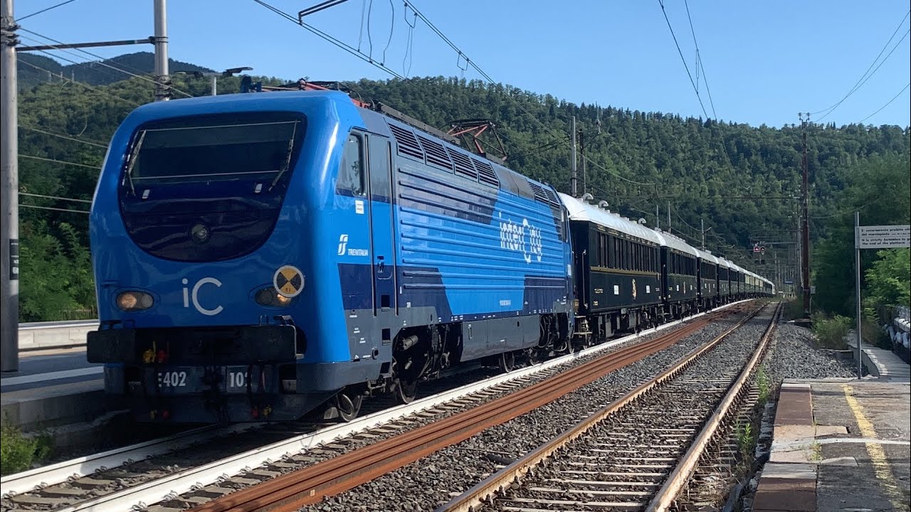 Orient express, invii vari, merci e InterCity in nuova livrea alla stazione di Vaiano