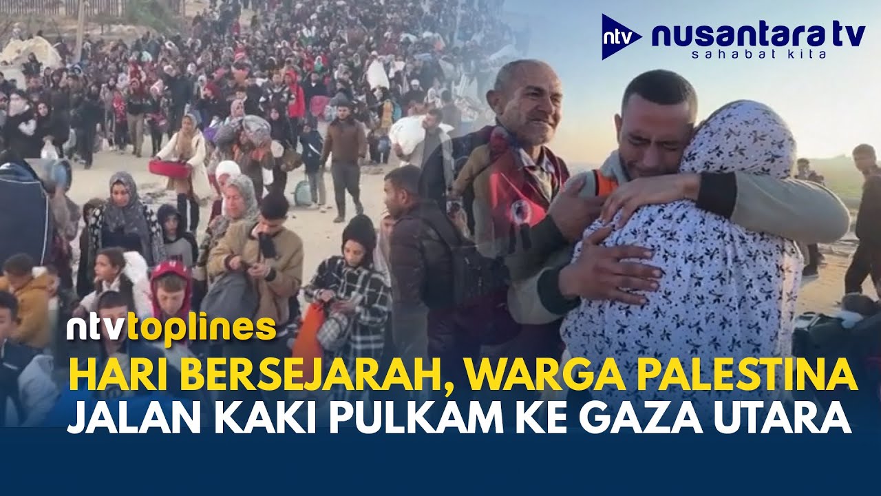 Setelah Setahun Berpisah dengan Anggota Keluarga, Ribuan Warga Palestina Jalan Kaki Pulang ke Gaza