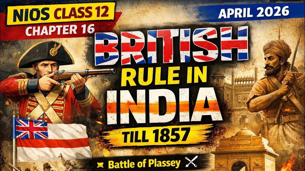 NIOS Class 12 History Chapter 16 | Establishment of British Rule in India till 1857 🔥