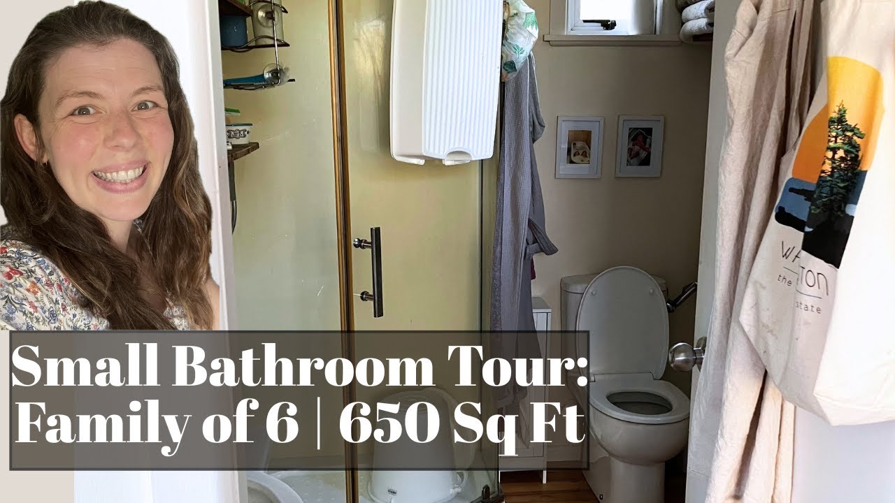 Small Family Bathroom Tour | Simple Living in 650 Sq Ft (Family of 6)