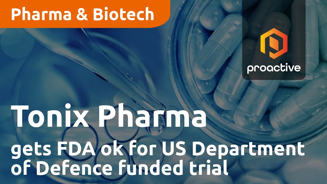 Tonix Pharmaceuticals drug TNX-102 SL gets FDA ok for US Department of Defense funded trial