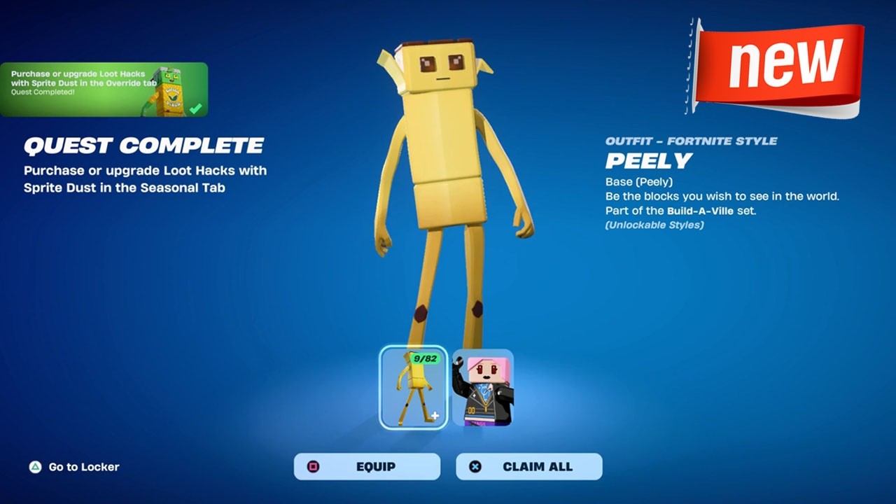 How to get Peely Wrixel in Fortnite (Purchase or upgrade Loot Hacks with Sprite Dust)