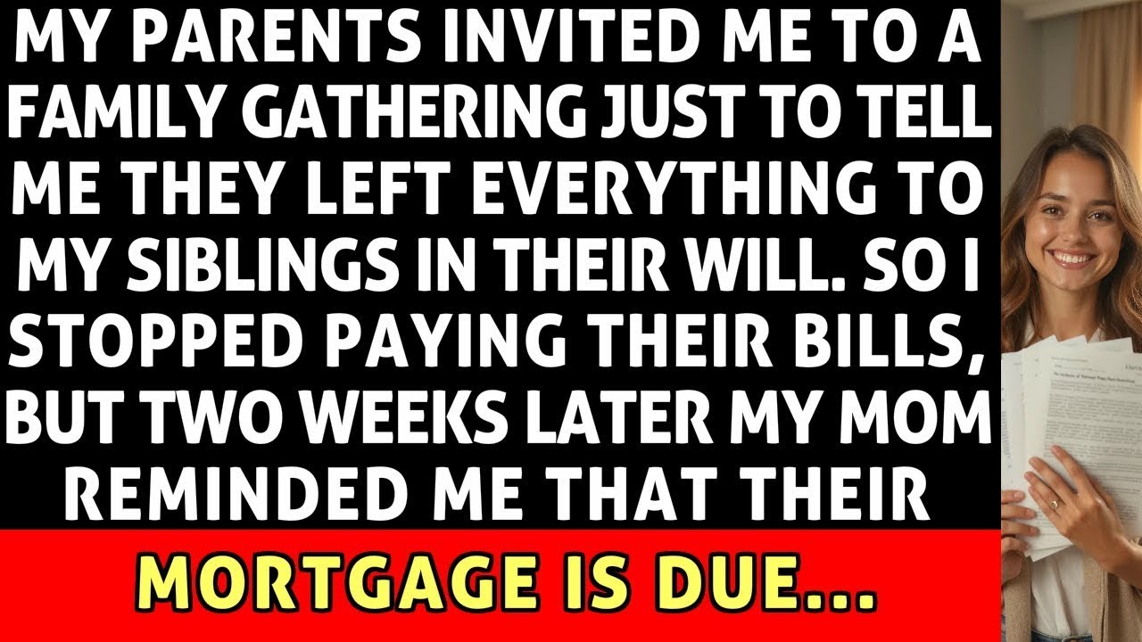 Parents Invited Me To A Family Gathering To Tell They Left Everything To My Siblings In Their Will