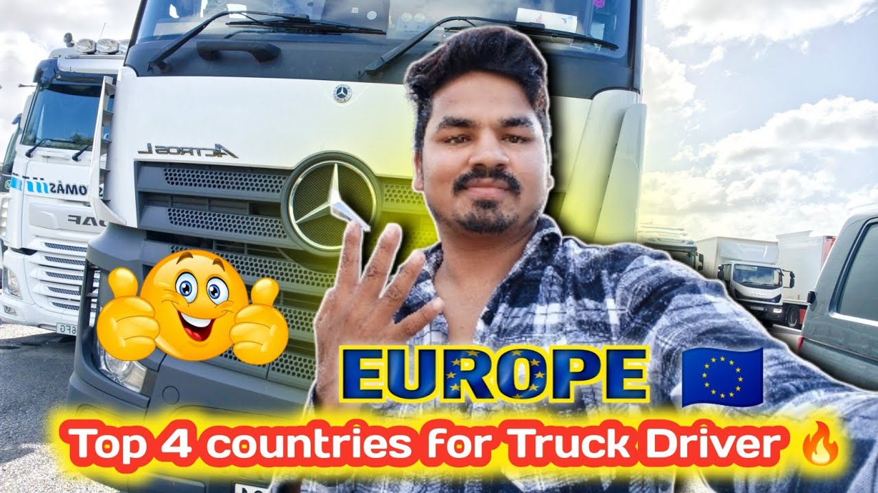Top 4 countries for truck driver jobs in Europe 🔥💯 #Europe🇪🇺 #truckdriverjobs 🚛 😍😍