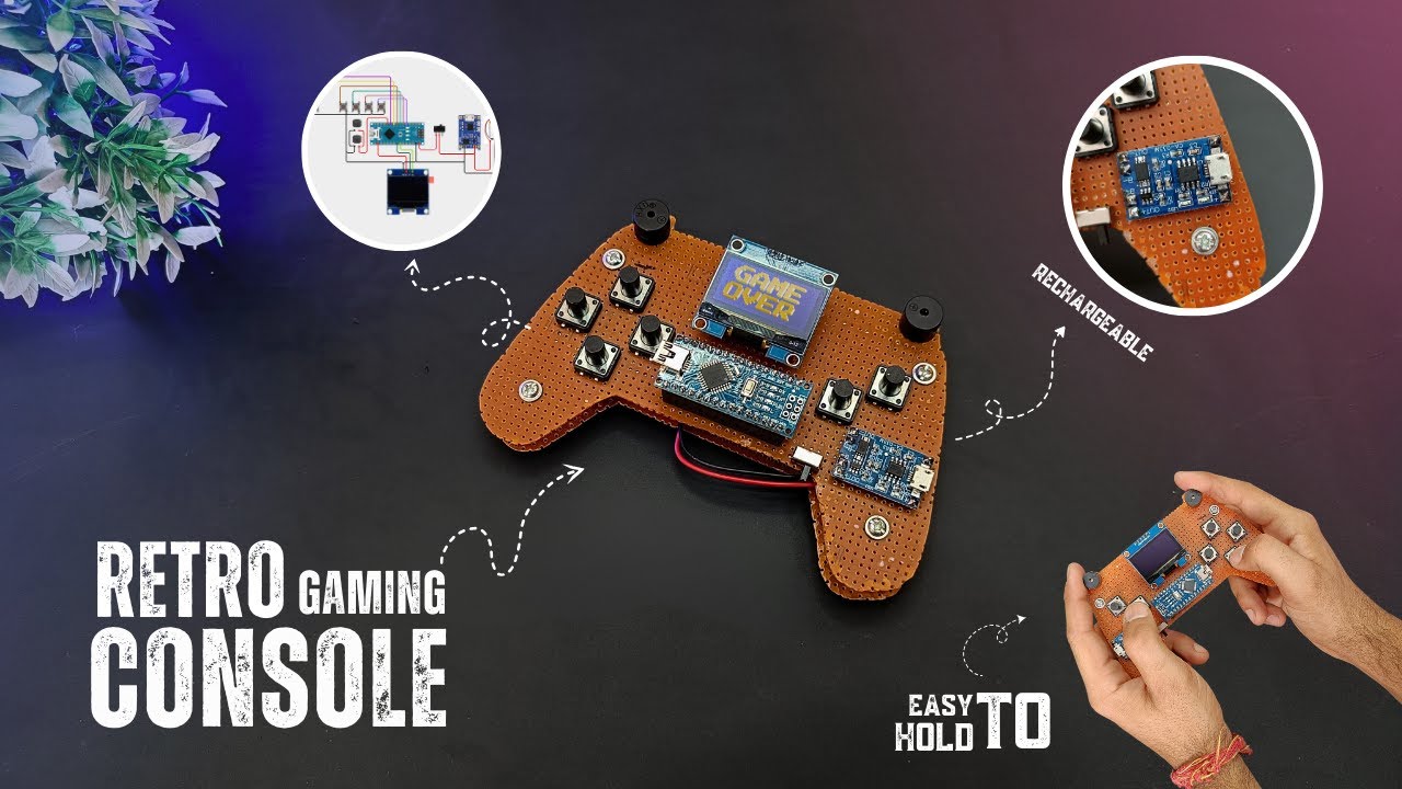 DIY Arduino Game Console V1 | Play Retro Games with  Display & Arduino | DIY Gaming Console At Home