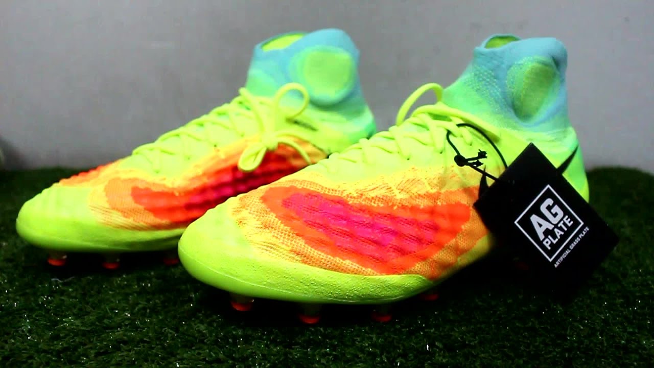 Nike Magista Obra II AG-Pro (Volt/Total Crimson/Pink Blast) Unboxing & First Impression HD (Thai)