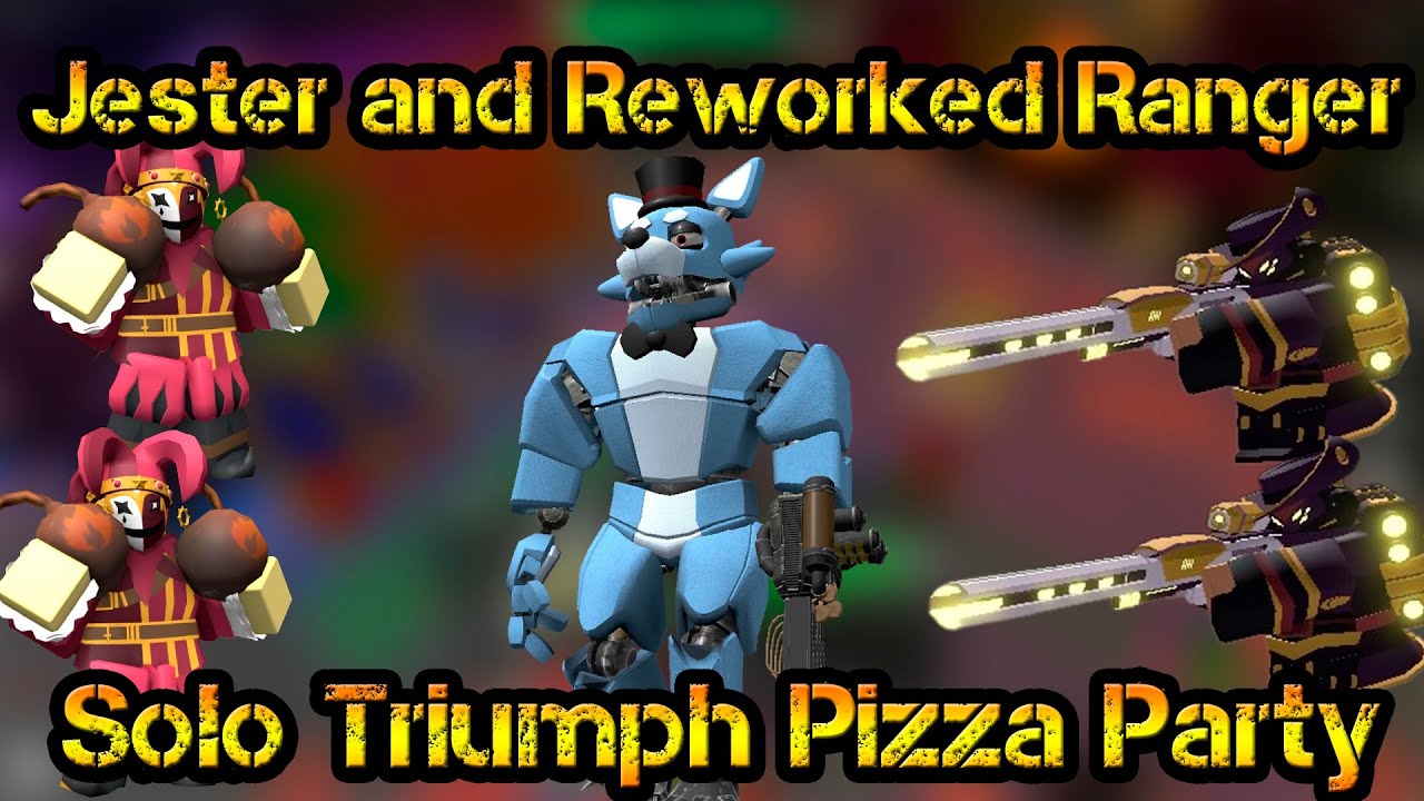 Jester and Reworked Ranger Solo Triumph Pizza Party Roblox Tower Defense Simulator
