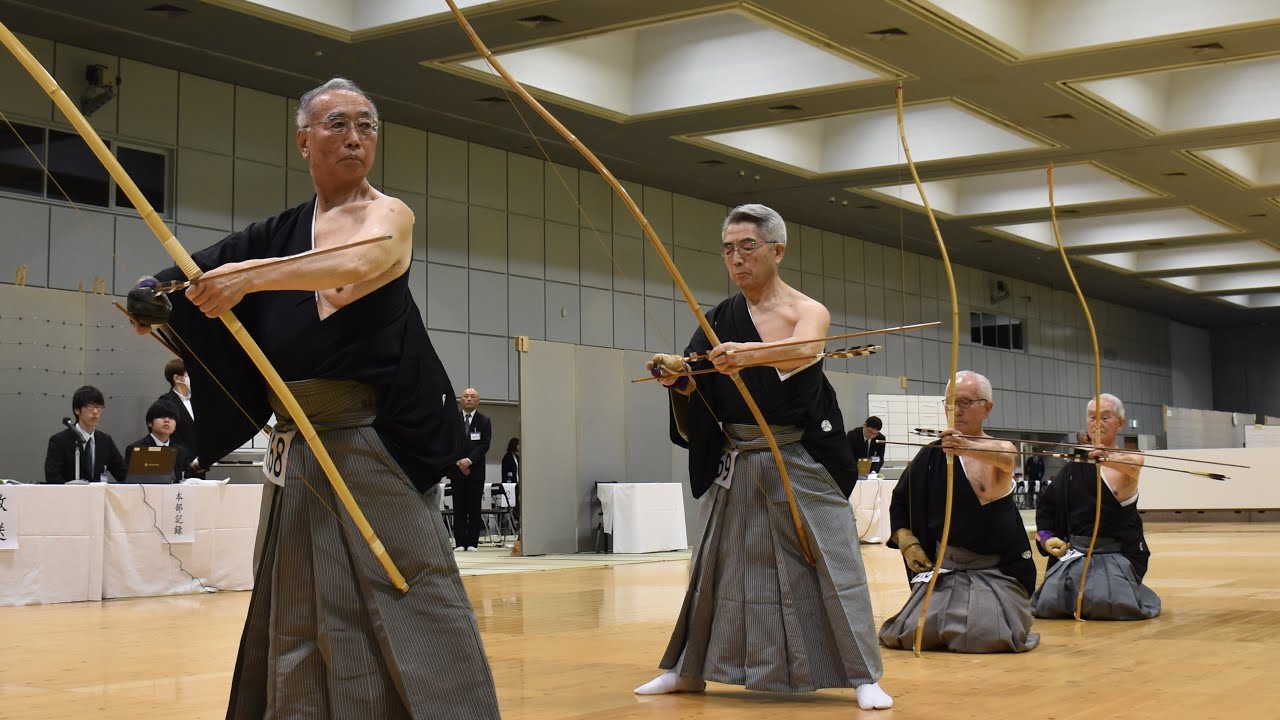 【4K】第76回全日本弓道大会 範士の部／演武・7立目（The 76th Annual All-Japan Kyudo Competition／Hanshi Enbu）