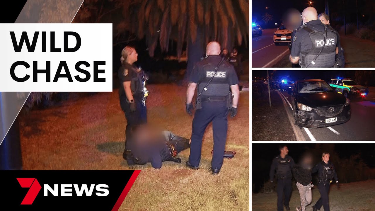 Six Adelaide teens arrested over wild high-speed stolen car chase | 7 News Australia
