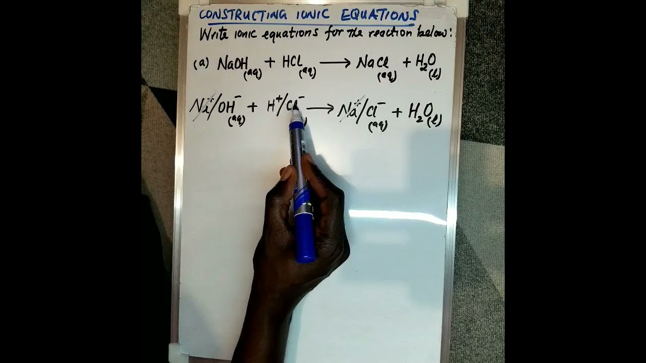 Constructing ionic equations 