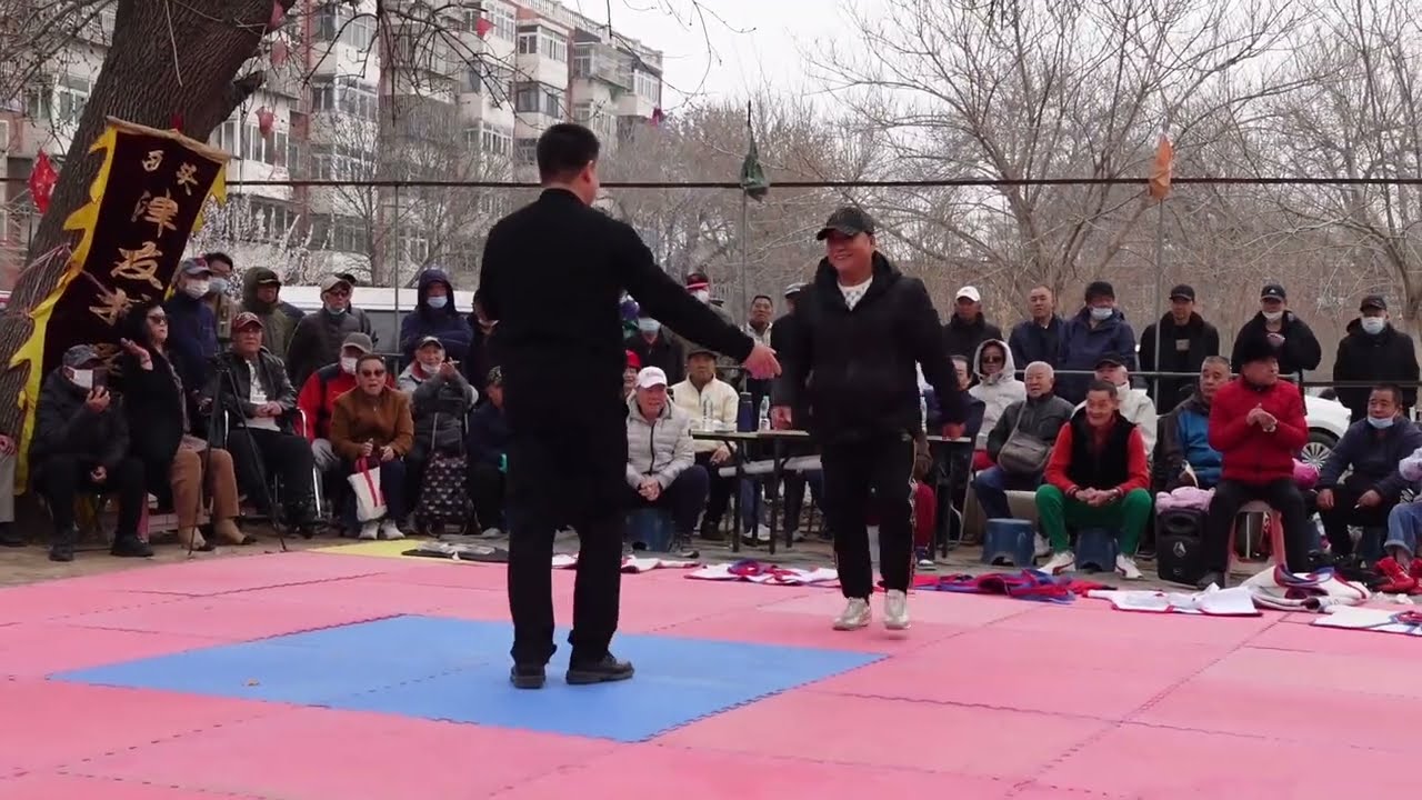 Chinese amateur wrestling 跤坛名宿，刘青海教练。到津友跤社，今日开跤 摔跤