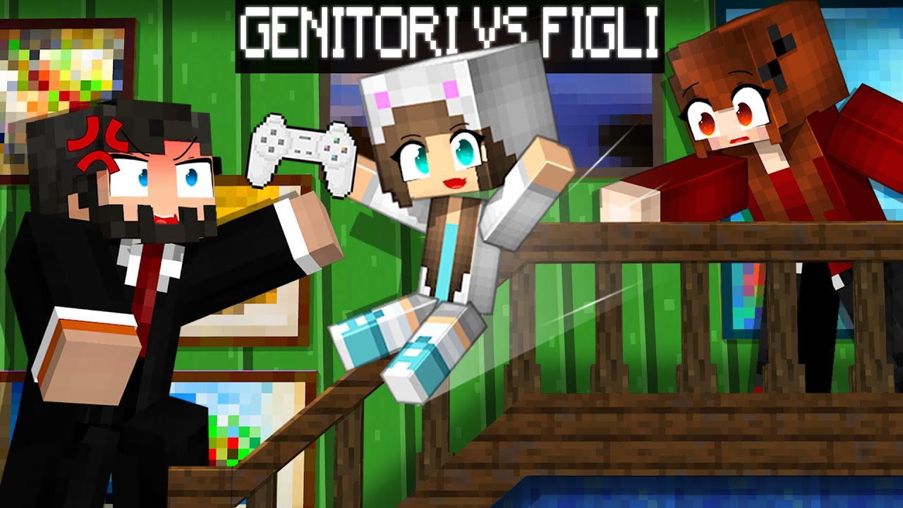 SCAPPO DAI GENITORI CATTIVI DA BAMBINA SU MINECRAFT!