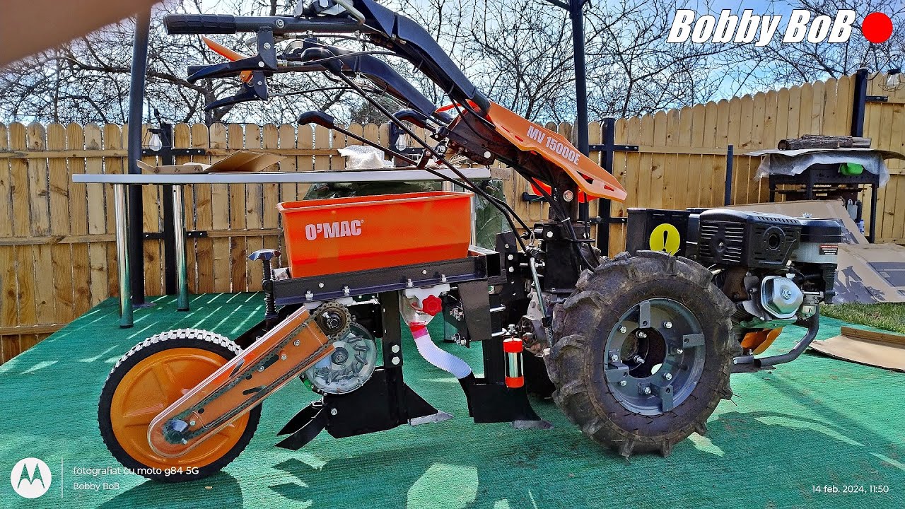 Semanatoare O'Mac SM 1000 cu fertilizator / Two wheel tractor + seeder