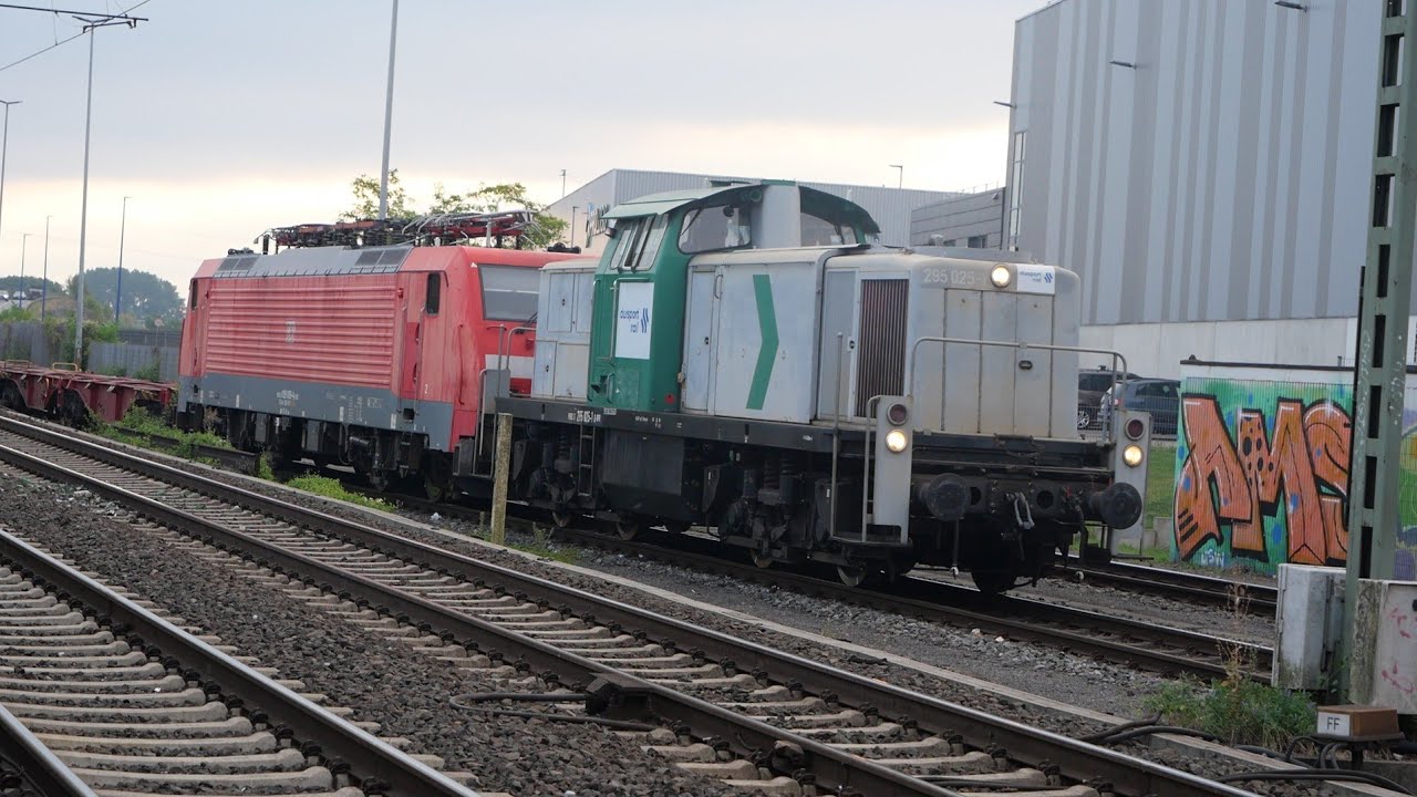 Eisenbahnverkehr  in Rheinhausen Ost Mit Br 185 1428 648 1440 295 187 193 4185 275 189