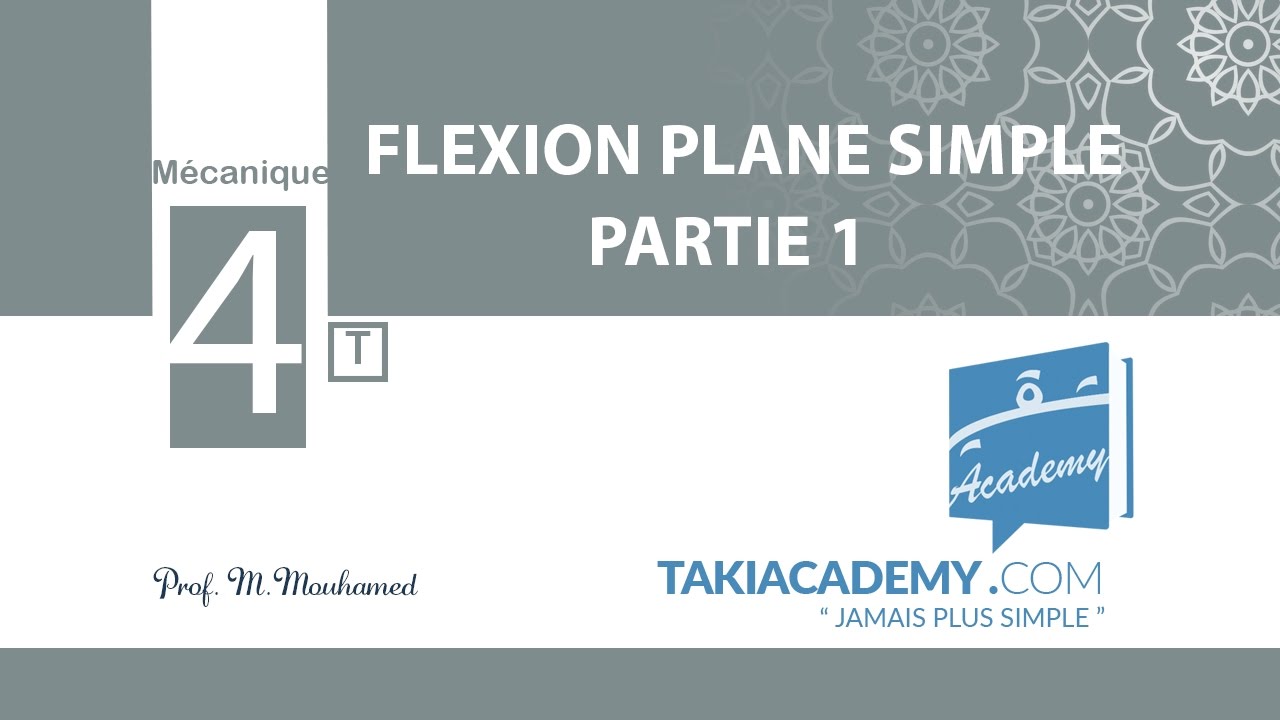 Mécanique_flexion plane simple partie 1