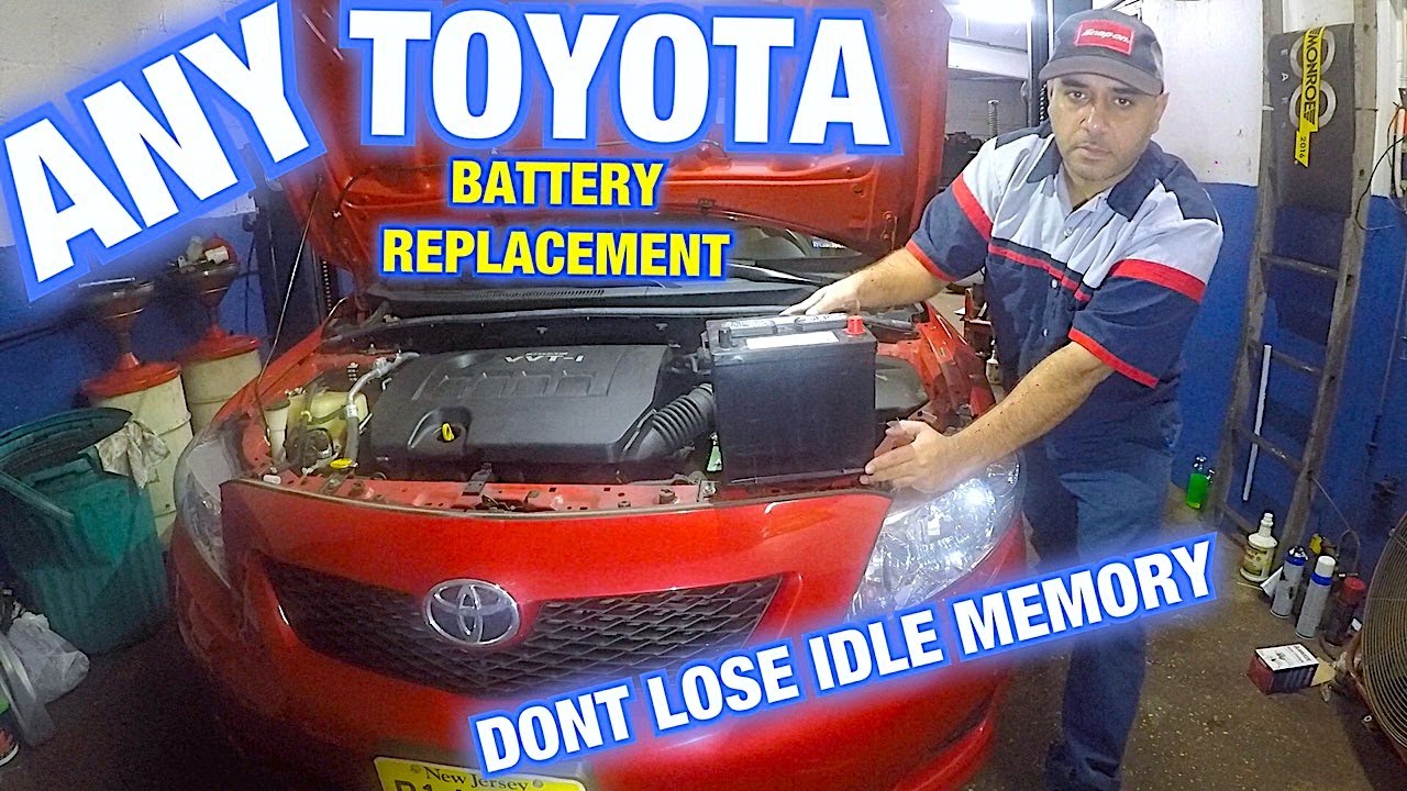 How to replace battery on Toyota Corolla or any other Toyota without IDLE memory loss