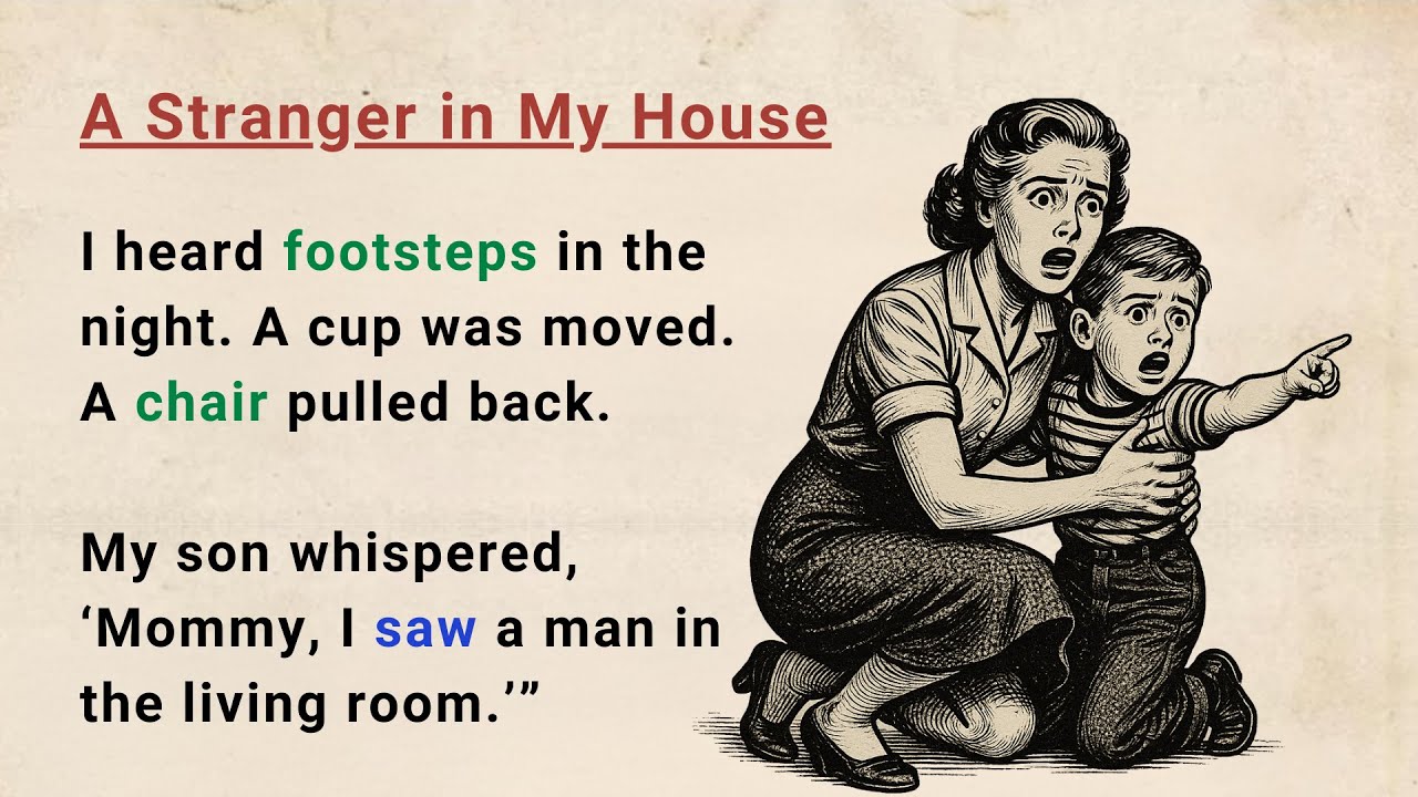 Learn English through Stories Level 3 ⭐ A Stranger in My House – Improve your English | Audio Story