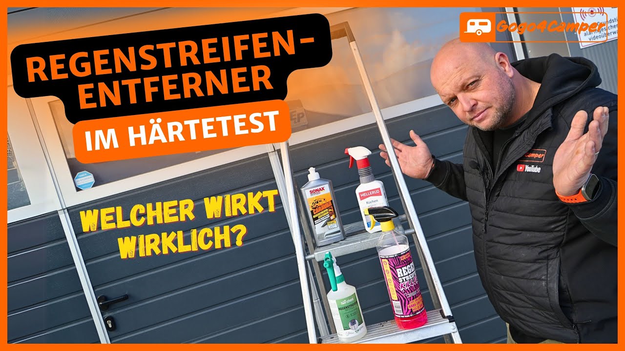 Regenstreifen entfernen am Wohnwagen / Wohnmobil 🧽  Vier Reiniger im Härtetest!