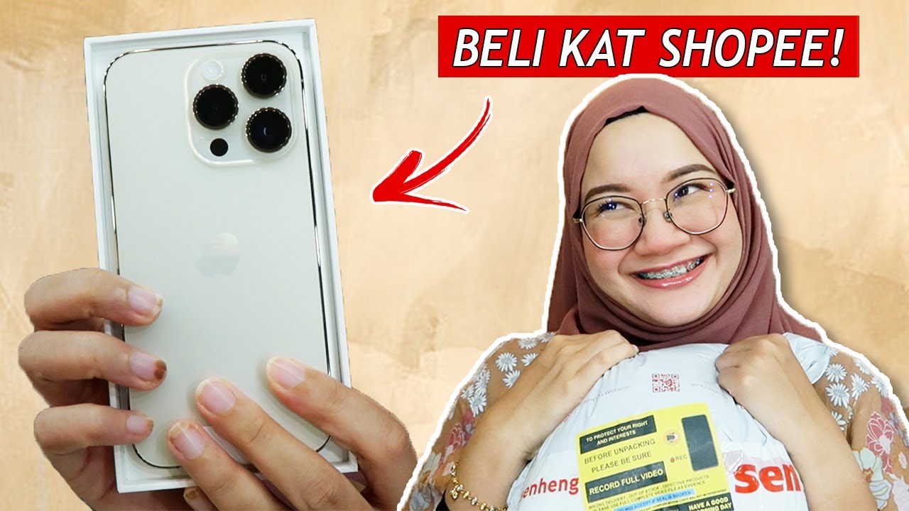 Unboxing iPhone 14 Pro (Gold) beli kat Shopee je! | HidupShazz #231