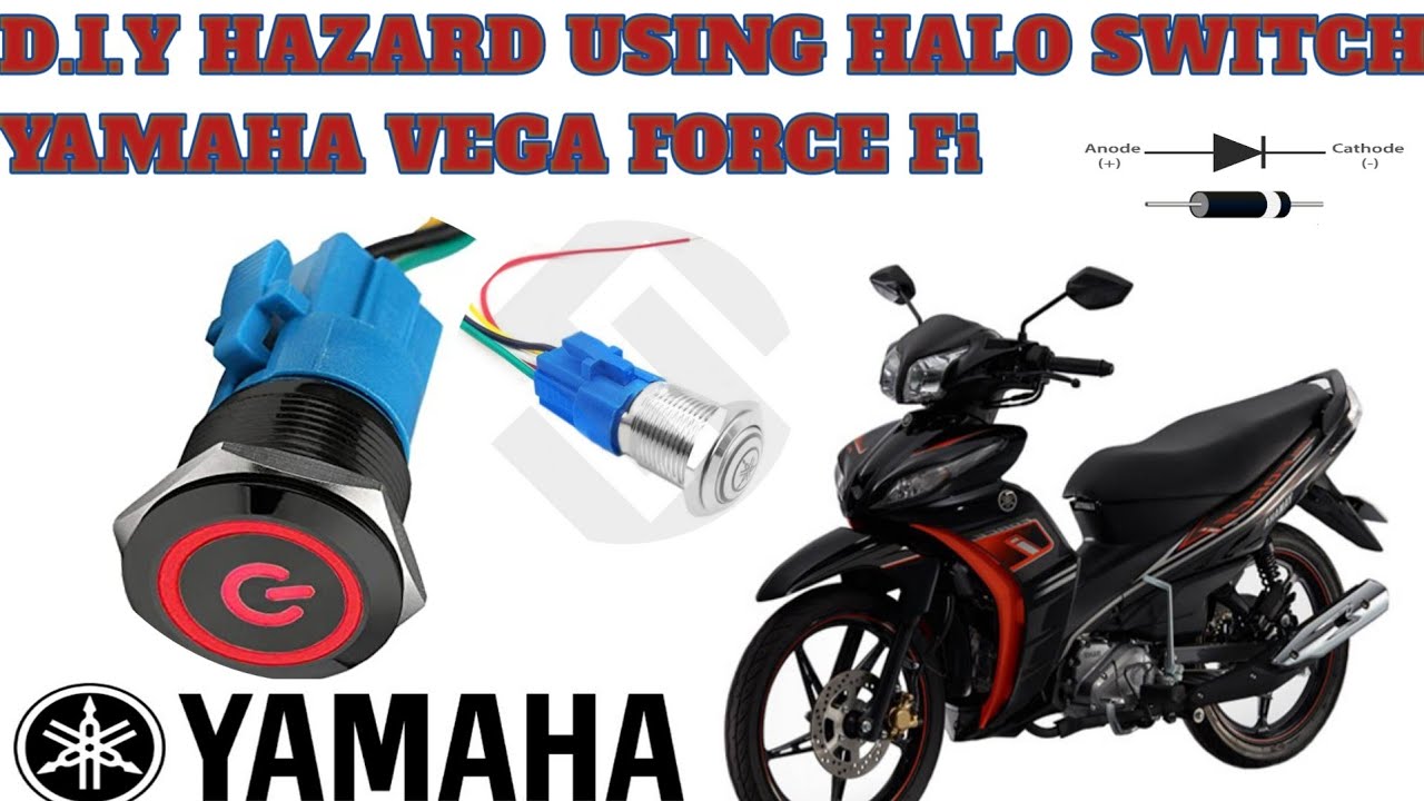 D.I.Y HAZARD USING HALLO SWITCH | YAMAHA VEGA FORCE Fi