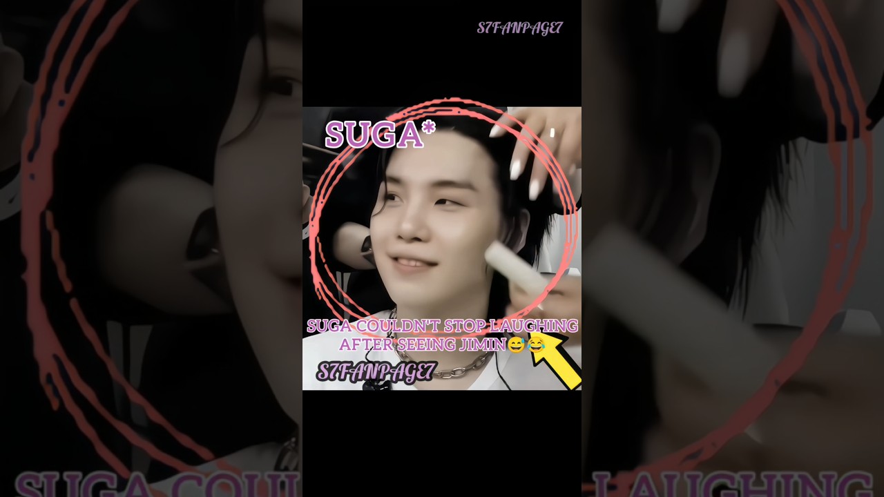 SUGA couldn't Stop laughing after seeing JIMIN😂 #bts #yoongi #suga #jimin #v #shorts #shortsfeed