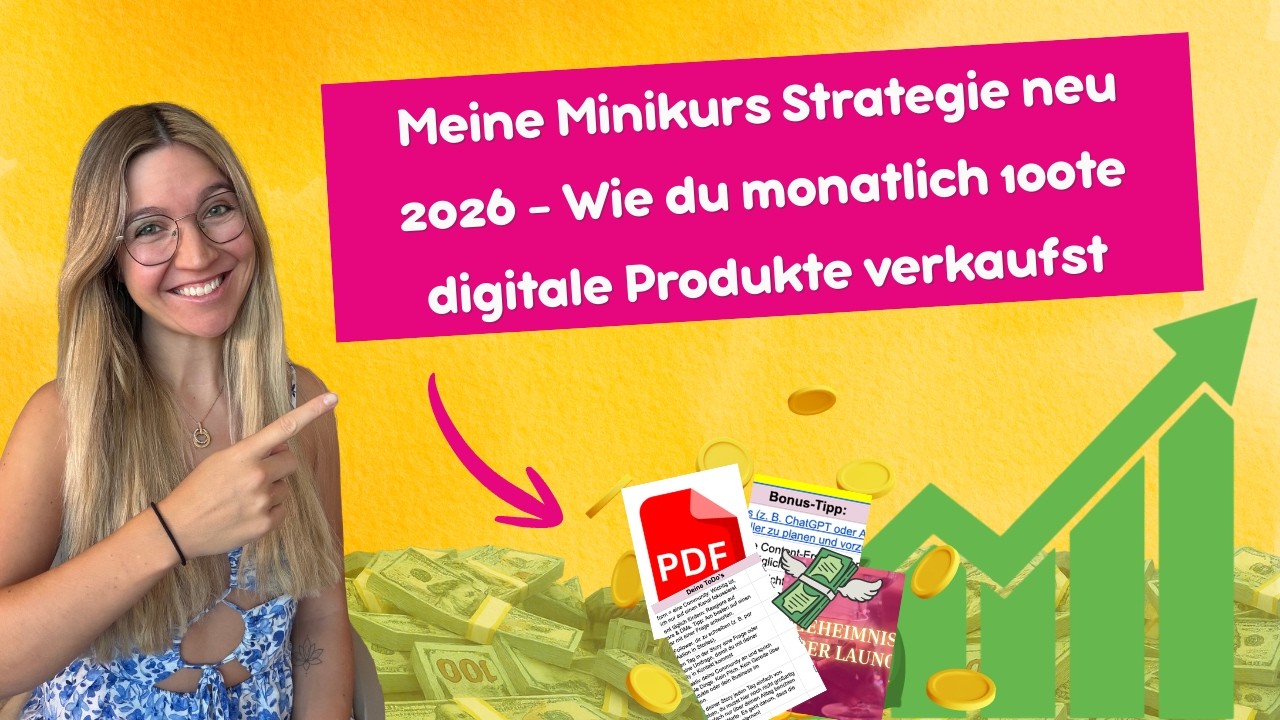 Meine Minikurs Strategie neu 2026 - Wie du monatlich 100te digitale Produkte verkaufst