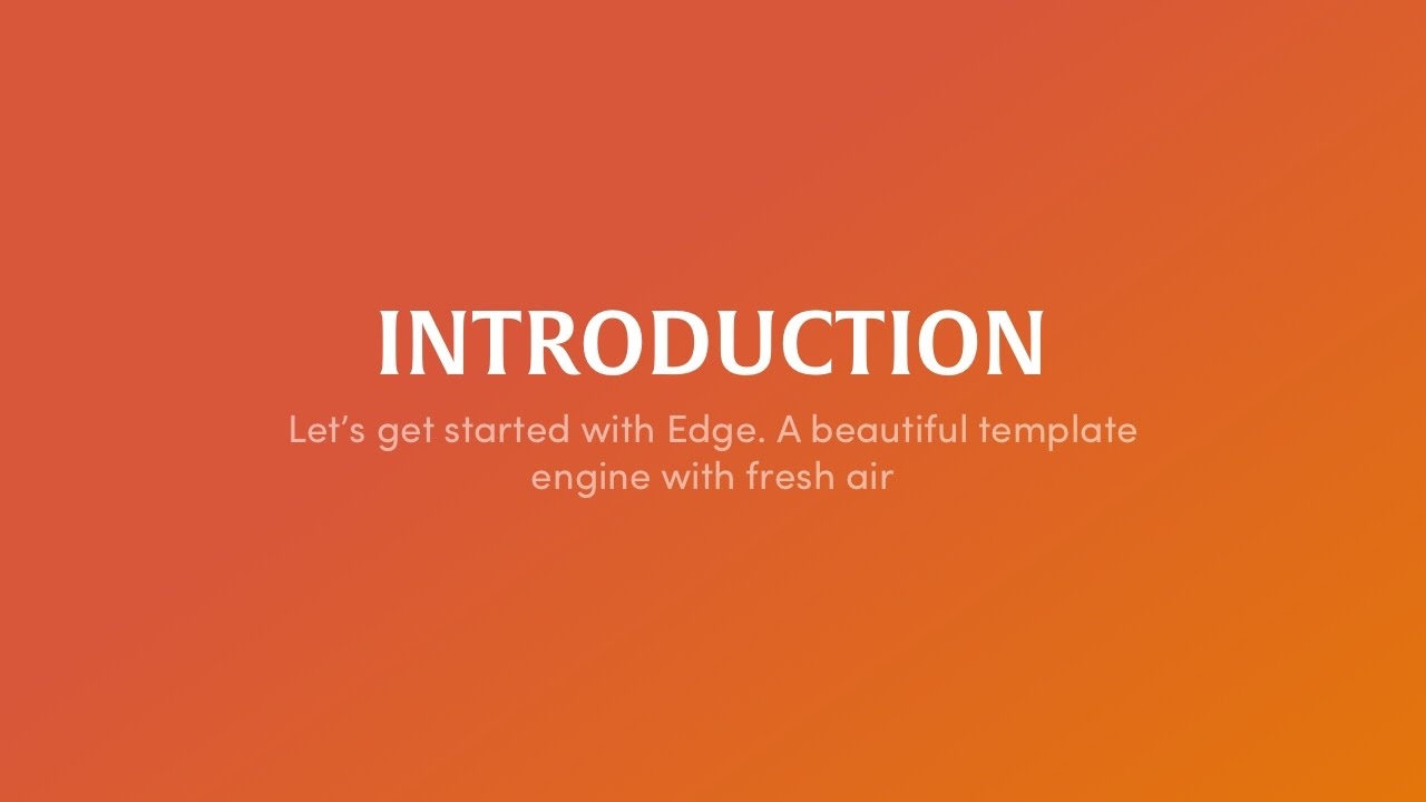 Edge - A beautiful templating engine for Node.js