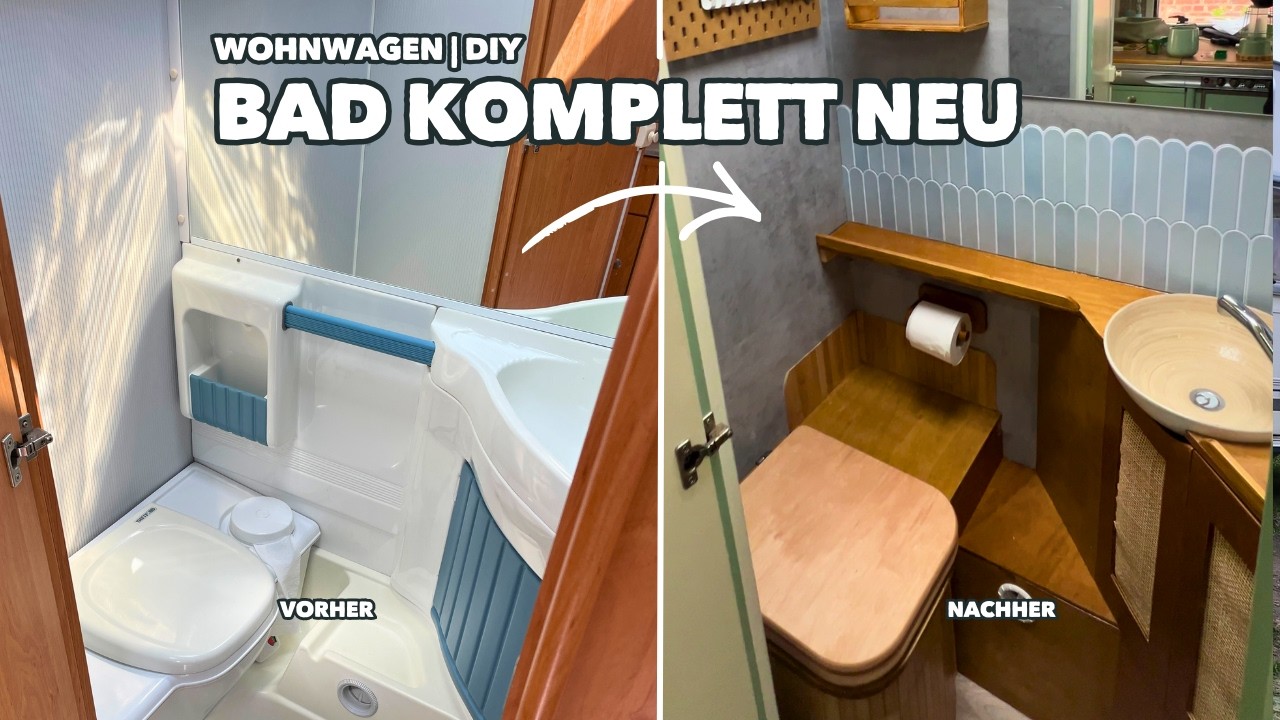 Komplett NEUES BADEZIMMER im Wohnwagen | Plastik raus, Holz rein! Wohnwagen-Umbau | Folge 12