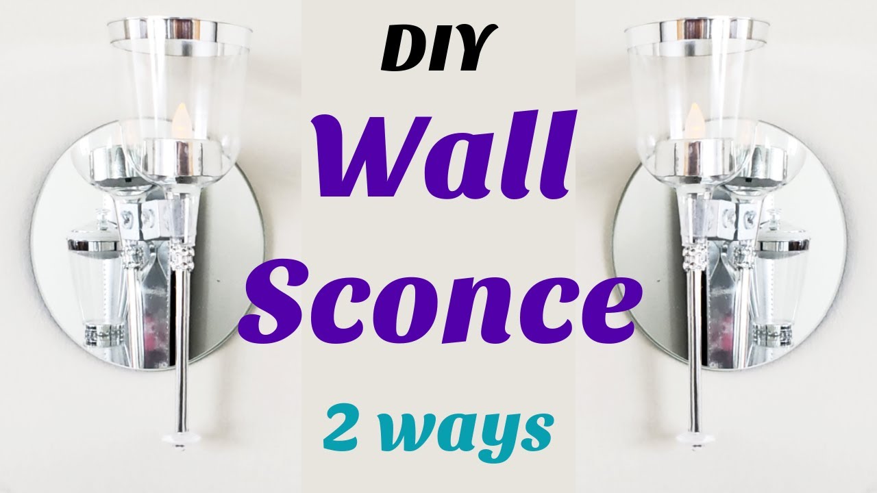 DIY glam wall sconces made two ways from dollar tree supplies. Craft your stash collaboration.