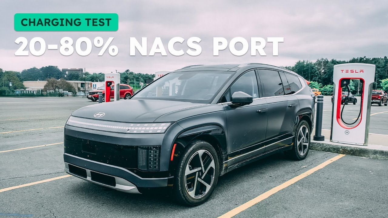 Hyundai IONIQ 9 20-80% NACS Charging Test - At A Tesla Supercharger!