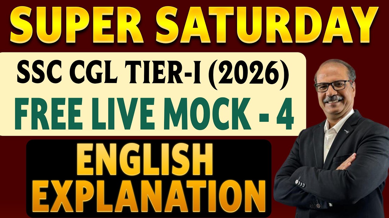CGL TIER-I FREE LIVE MOCK - 4 ENGLISH EXPLANATION by JAIN SIR || EVEREST COACHING POINT