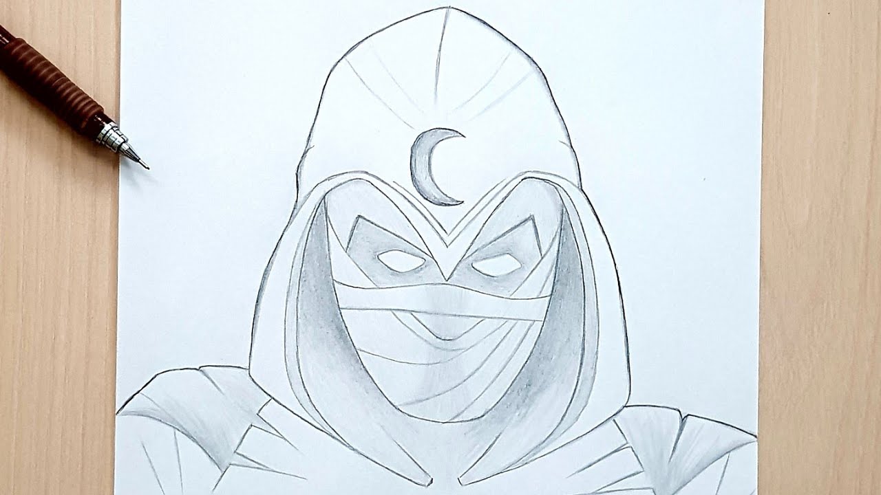 How to draw Moon Knight | Moon Knight step by step | easy tutorial