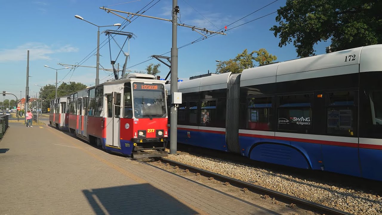Poland, Bydgoszcz, tram ride from Garbary to Rondo Jagiellonów