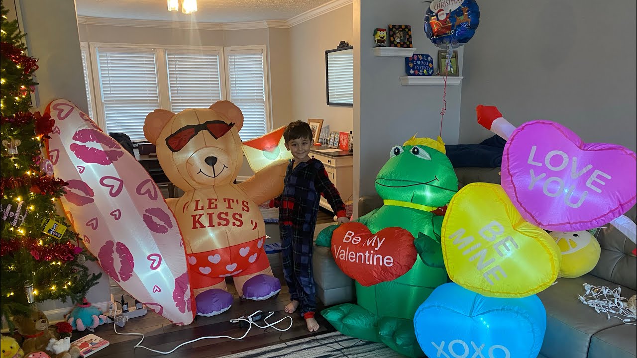 2024 Распаковываем наши надувные игрушки ко Дню святого Валентина #valentinesday2024 ❤️ 💕 🐻 4