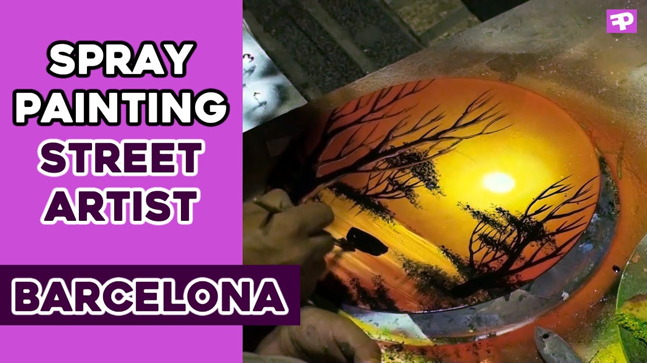 Spray Paint Art Street - Las Ramblas Barcelona