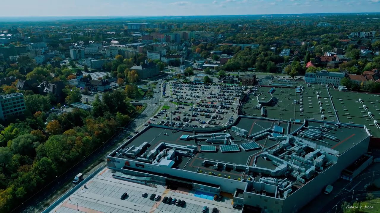 Zabrze z drona - centrum widok okolicy