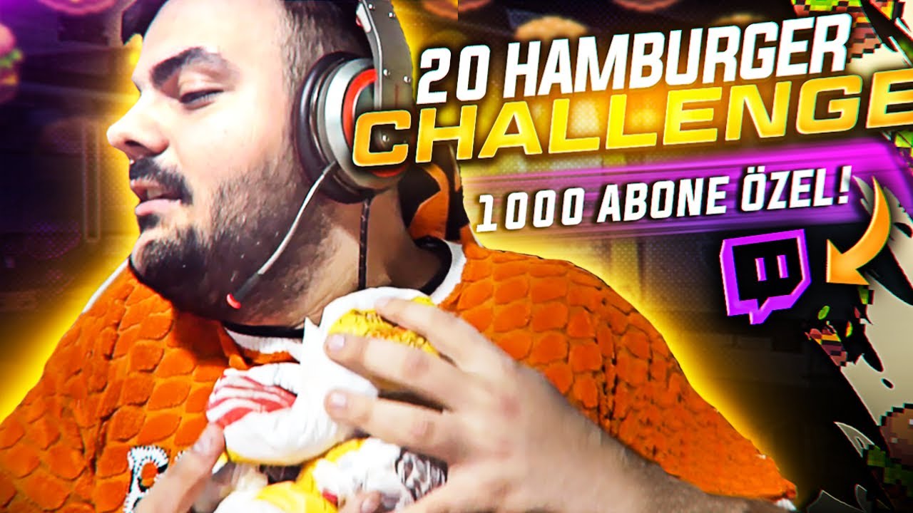 PANKY VS 20 HAMBURGER CHALLENGE - 1000 ABONE ÖZEL