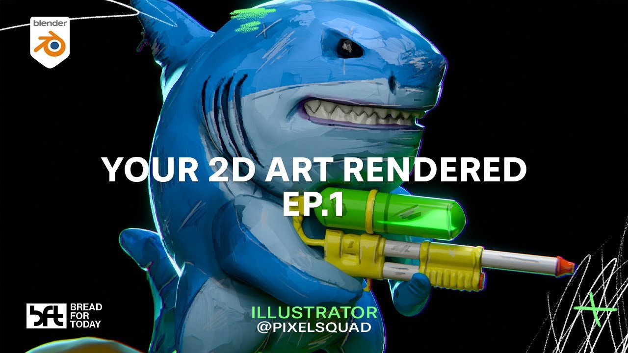 Your Art Rendered in Blender - Sculpting a stylized Shark