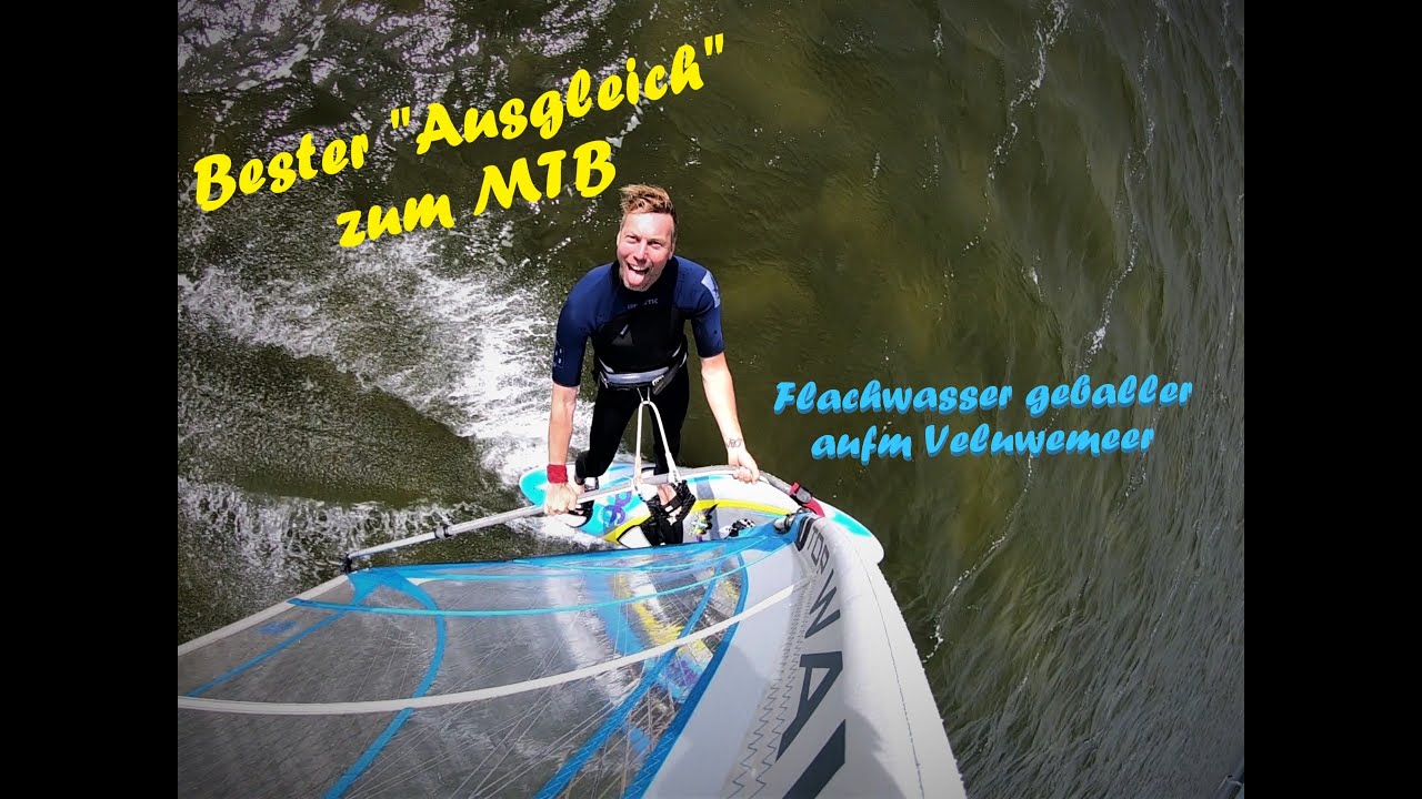 Statt SURFINGTRAILS mit dem MTB , Windsurfen auf dem Veluwemeer