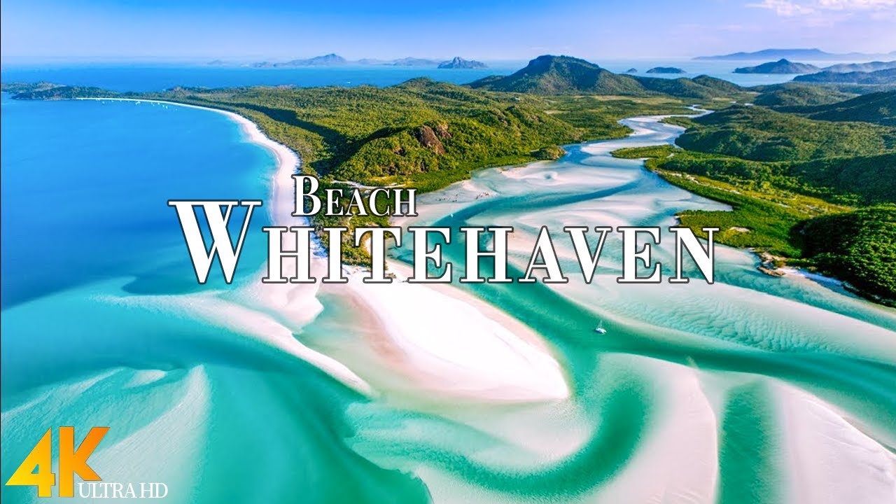Whitehaven Beach, Australia 4k Ultra HD &bull; Stunning Footage, Relaxation Film with Calming Music.